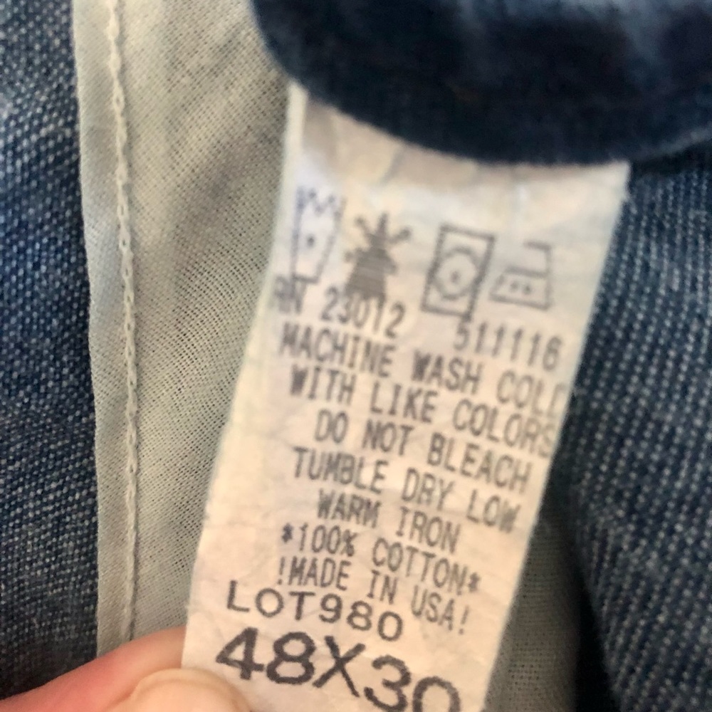 Round House Brand Denim Overalls - Size 48 x 30 (EUC) - Picture 7 of 9